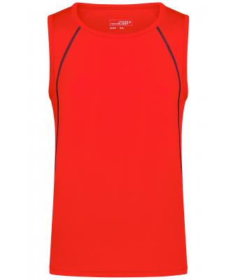 Heren Men´s Sports Tanktop Feloranje/zwart 8463