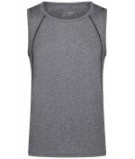 Herren Men's Sports Tanktop Black-melange/black 8463