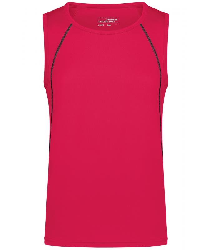 Herren Men's Sports Tanktop Bright-pink/titan 8463