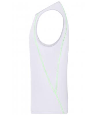 Heren Men´s Sports Tanktop Wit/felgroen 8463
