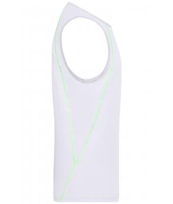 Heren Men´s Sports Tanktop Wit/felgroen 8463