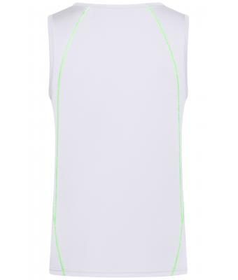 Heren Men´s Sports Tanktop Wit/felgroen 8463