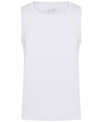 Heren Men´s Sports Tanktop Wit/felgroen 8463