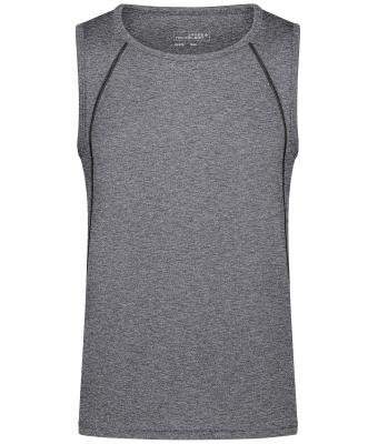 Heren Men´s Sports Tanktop Zwart-melange/zwart 8463