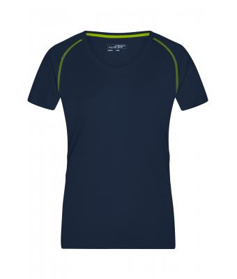Dames Ladies' Sports T-Shirt Navy/felgeel 8464