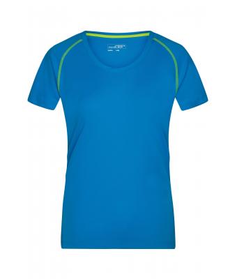 Dames Ladies' Sports T-Shirt Felblauw/felgeel 8464