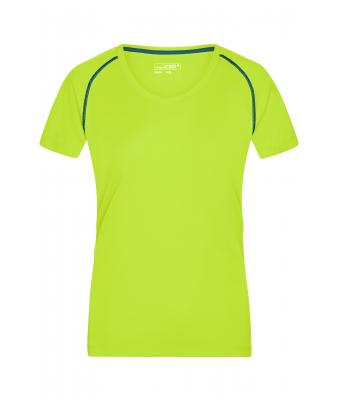 Dames Ladies' Sports T-Shirt Felgeel/felblauw 8464