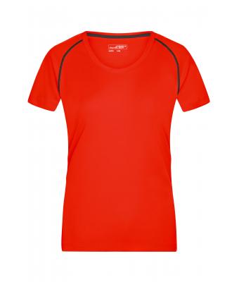 Damen Ladies' Sports T-Shirt Bright-orange/black 8464