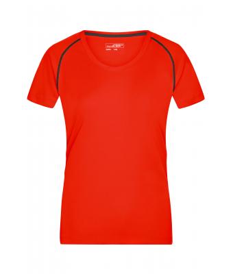 Dames Ladies' Sports T-Shirt Feloranje/zwart 8464