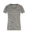 Damen Ladies' Sports T-Shirt Black-melange/black 8464