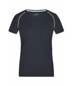 Damen Ladies' Sports T-Shirt Black/white 8464