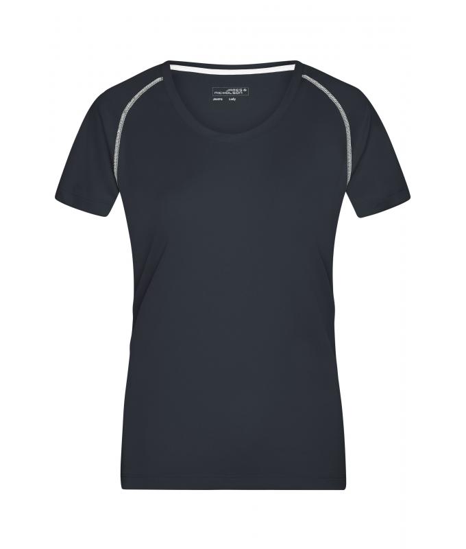 Damen Ladies' Sports T-Shirt Black/white 8464