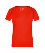 Damen Ladies' Sports T-Shirt Bright-orange/black 8464