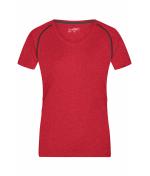 Damen Ladies' Sports T-Shirt Red-melange/titan 8464