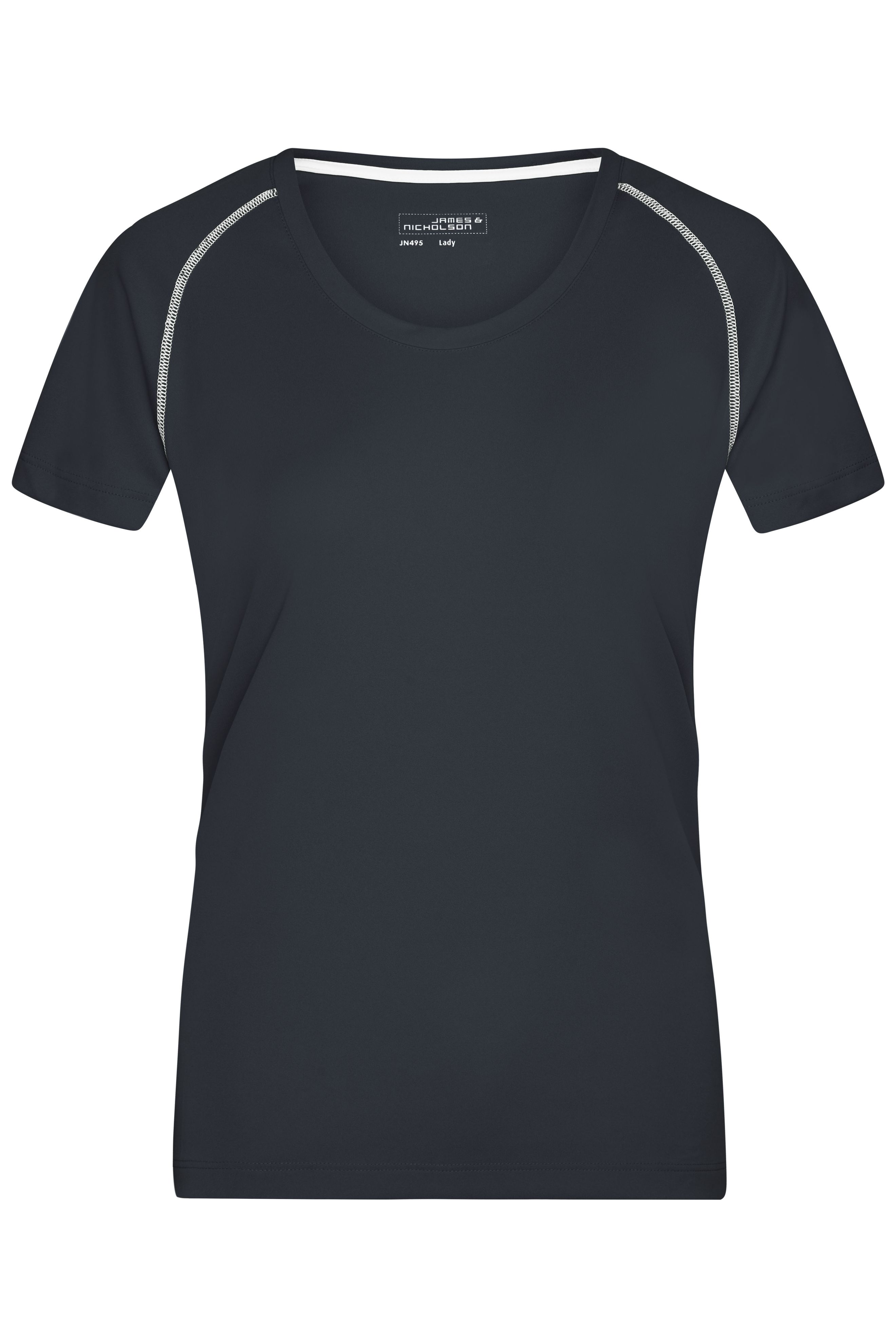 Ladies Ladies' Sports TShirt Black/whiteDaiber