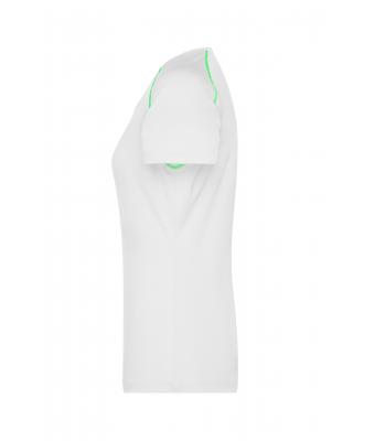 Ladies Ladies' Sports T-Shirt White/bright-green 8464
