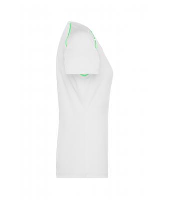 Ladies Ladies' Sports T-Shirt White/bright-green 8464