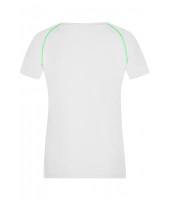 Ladies Ladies' Sports T-Shirt White/bright-green 8464