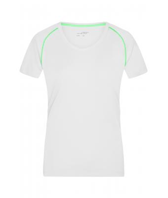 Ladies Ladies' Sports T-Shirt White/bright-green 8464