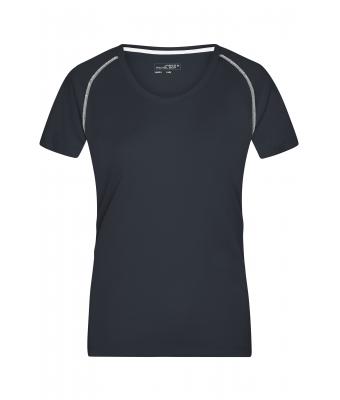 Dames Ladies' Sports T-Shirt Zwart/wit 8464
