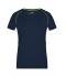 Dames Ladies' Sports T-Shirt Navy/felgeel 8464