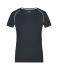 Dames Ladies' Sports T-Shirt Zwart/wit 8464