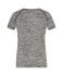 Dames Ladies' Sports T-Shirt Zwart-melange/zwart 8464