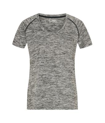 Dames Ladies' Sports T-Shirt Zwart-melange/zwart 8464