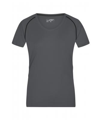 Femme T-shirt technique femme Titane/noir 8464