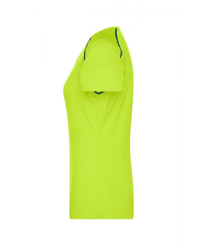 Femme T-shirt technique femme Jaune-vif/bleu-vif 8464