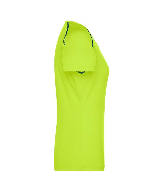 Femme T-shirt technique femme Jaune-vif/bleu-vif 8464