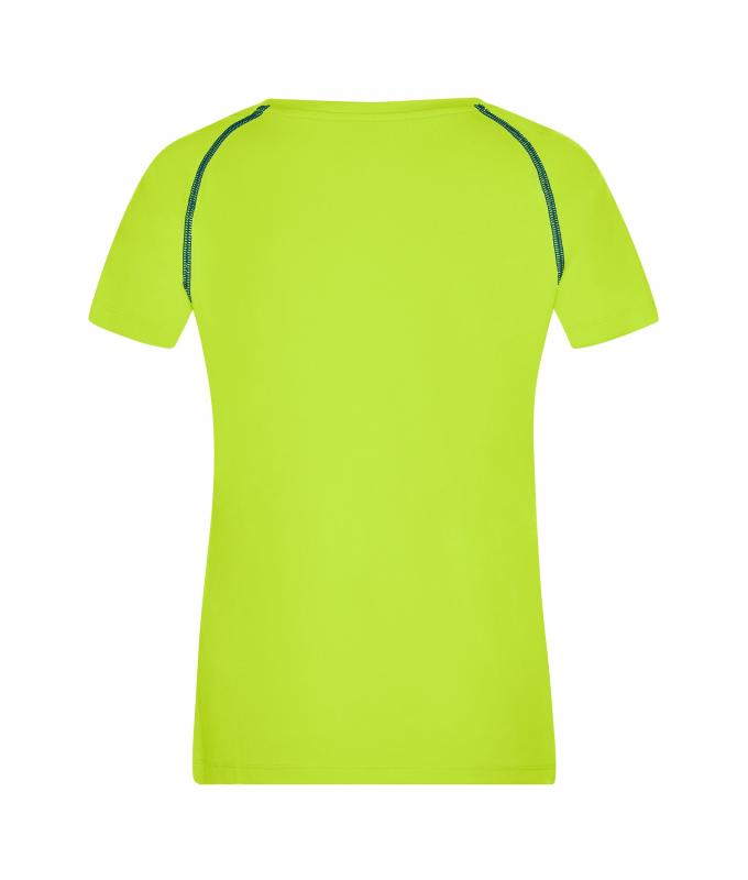 Femme T-shirt technique femme Jaune-vif/bleu-vif 8464