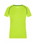 Femme T-shirt technique femme Jaune-vif/bleu-vif 8464