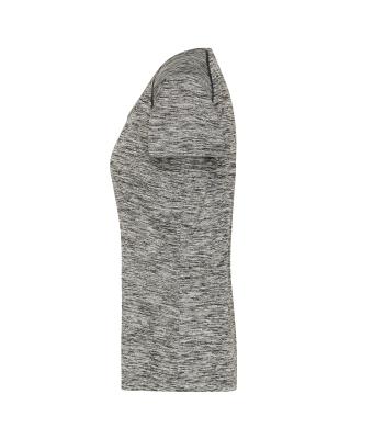 Femme T-shirt technique femme Noir-mélange/noir 8464