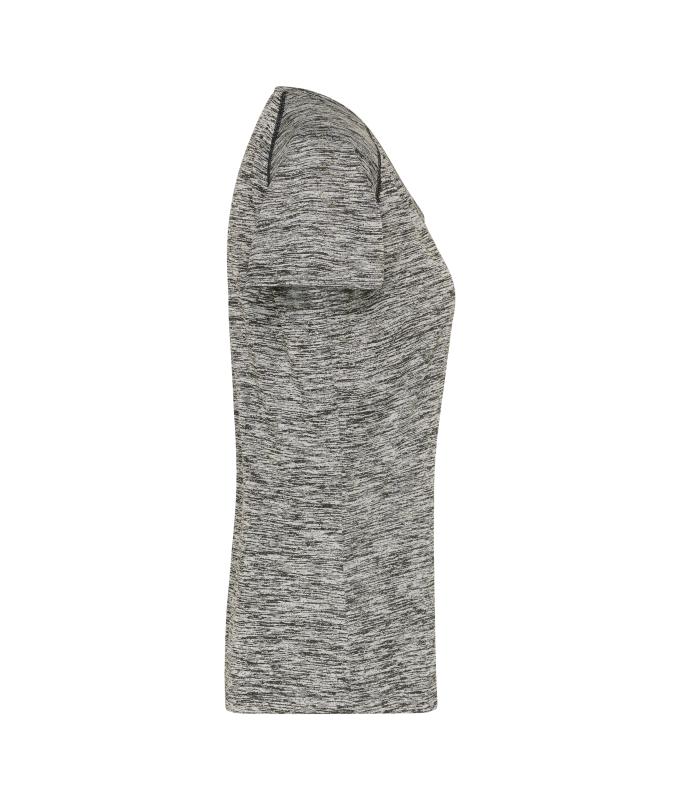 Femme T-shirt technique femme Noir-mélange/noir 8464