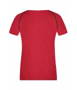 Femme T-shirt technique femme Rouge-mélange/titane 8464