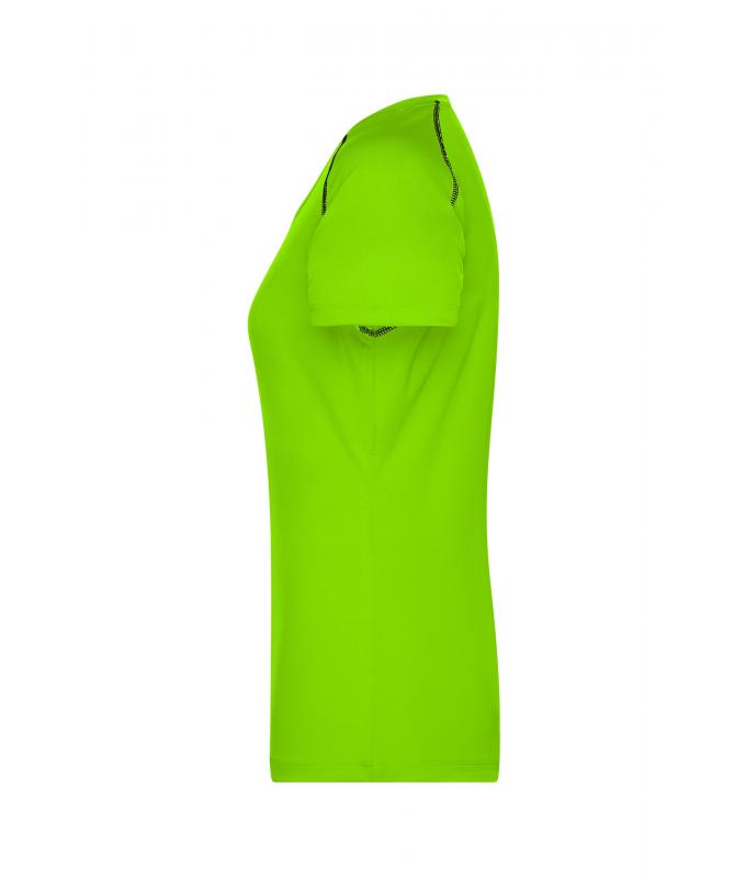 Femme T-shirt technique femme Vert-vif/noir 8464