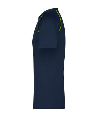 Heren Men's Sports T-Shirt Navy/felgeel 8465