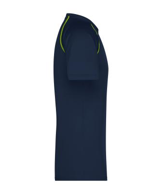 Heren Men's Sports T-Shirt Navy/felgeel 8465