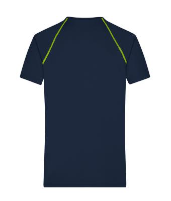 Heren Men's Sports T-Shirt Navy/felgeel 8465