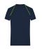Heren Men's Sports T-Shirt Navy/felgeel 8465