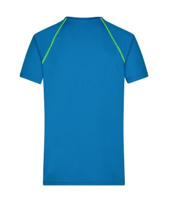 Heren Men's Sports T-Shirt Felblauw/felgeel 8465