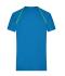 Heren Men's Sports T-Shirt Felblauw/felgeel 8465