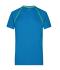 Heren Men's Sports T-Shirt Felblauw/felgeel 8465