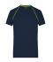 Herren Men's Sports T-Shirt Navy/bright-yellow 8465