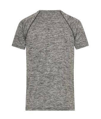 Heren Men's Sports T-Shirt Zwart-melange/zwart 8465
