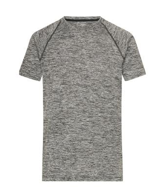 Heren Men's Sports T-Shirt Zwart-melange/zwart 8465