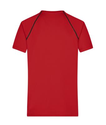 Heren Men's Sports T-Shirt Rood/zwart 8465