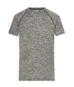 Homme T-shirt technique homme Noir-mélange/noir 8465