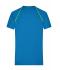 Homme T-shirt technique homme Bleu-vif/jaune-vif 8465